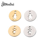 Hollow Boy/Girl Charms Pendant Stainless Steel DIY Jewelry Making 20PCS