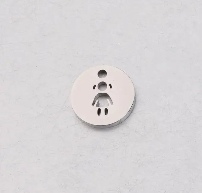 Hollow Boy/Girl Charms Pendant Stainless Steel DIY Jewelry Making 20PCS