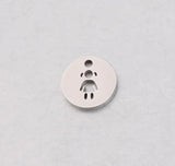 Hollow Boy/Girl Charms Pendant Stainless Steel DIY Jewelry Making 20PCS
