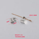 Love Lock Charm Stainless Steel Beads for Bracelet Making