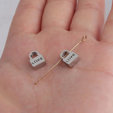 Love Lock Charm Stainless Steel Beads for Bracelet Making