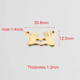 Hand Charms Mirror Polished Stainless Steel DIY Jewelry Making 20 Pieces
