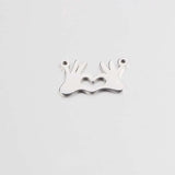 Hand Charms Mirror Polished Stainless Steel DIY Jewelry Making 20 Pieces