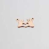 Hand Charms Mirror Polished Stainless Steel DIY Jewelry Making 20 Pieces