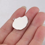 Mirror Polish SS Geometry Blank Stamping Pendant DIY Jewelry 20*22mm 20pc