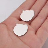 Mirror Polish SS Geometry Blank Stamping Pendant DIY Jewelry 20*22mm 20pc