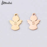 Mirror Polished Angel Charm Stainless Steel Letter S Pendant DIY Jewelry 20Pcs