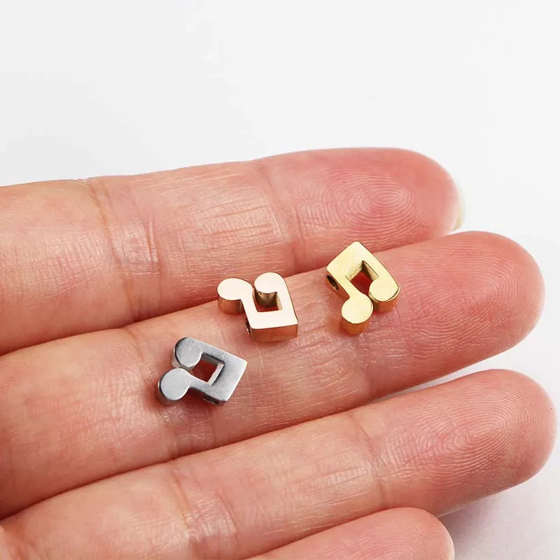 Music Note DIY Charms Stainless Steel Jewelry Findings 20 Pieces