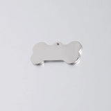 Jaymaxi Pet ID Tag Bone Charms Mirror Polished Stainless Steel 20piece/lot
