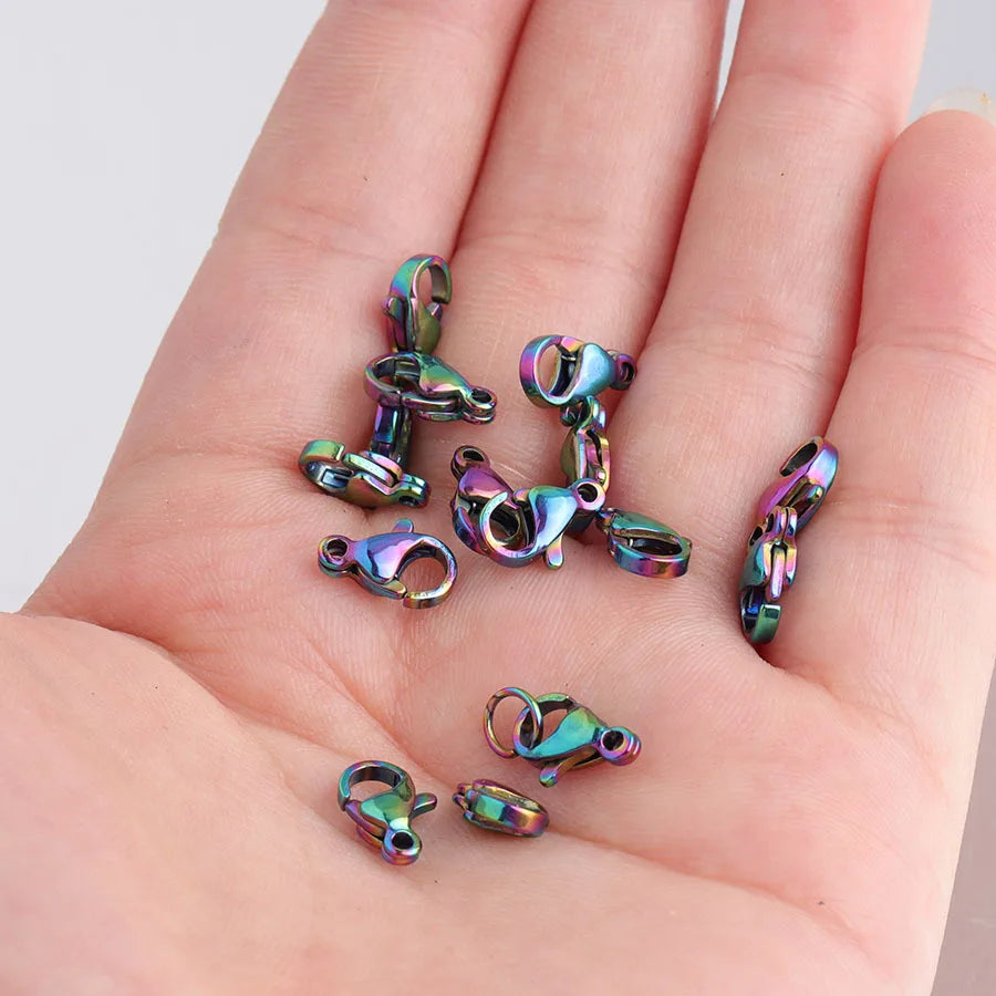 Rainbow Lobster Clasp Hooks DIY Jewelry Accessories 20Pcs