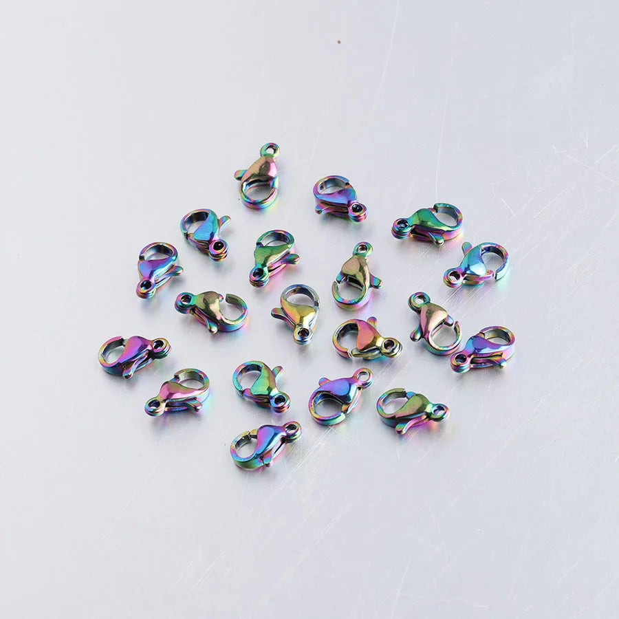 Rainbow Lobster Clasp Hooks DIY Jewelry Accessories 20Pcs