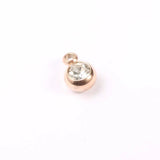 12 Birthstone Charms Round 6mm Stainless Steel DIY Jewelry Making