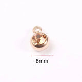 12 Birthstone Charms Round 6mm Stainless Steel DIY Jewelry Making