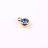 12 Birthstone Charms Round 6mm Stainless Steel DIY Jewelry Making