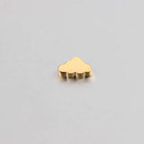 Jaymaxi Small Beads Cloud Charms Stainless Steel Charms for Jewelry Making