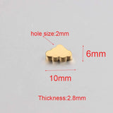 Jaymaxi Small Beads Cloud Charms Stainless Steel Charms for Jewelry Making