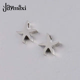 Jaymaxi Small Starfish Charm Bead Stainless Steel Ocean Beads 20Pieces