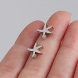 Jaymaxi Small Starfish Charm Bead Stainless Steel Ocean Beads 20Pieces