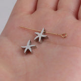 Jaymaxi Small Starfish Charm Bead Stainless Steel Ocean Beads 20Pieces