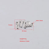 Stainless Steel Crown Charms Mom Words DIY Jewelry 20Pcs