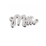 Stainless Steel Crown Charms Mom Words DIY Jewelry 20Pcs