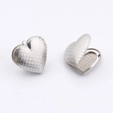 Jaymaxi Stainless Steel Heart Locket Charm Vintage Pattern Fish Scale Frame