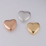 Jaymaxi Stainless Steel Heart Photo Box Pendant DIY Jewlery Can Open Locket
