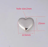 Jaymaxi Stainless Steel Heart Photo Box Pendant DIY Jewlery Can Open Locket