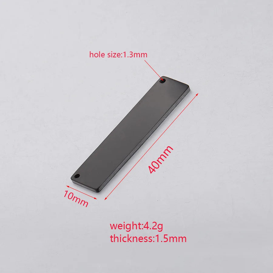 Jaymaxi Stainless Steel Pendant Strip Tag DIY Jewelry Accessories 20Pcs/Lot