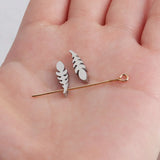 Stainless Steel Tree Leaf Beads Charm for Necklace Bracelet