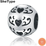 Hot Love Mother 925 Silver Beads Charms Bracelet Necklace Jewelry Making
