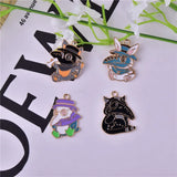 10PCS Alloy Crow Enamel Charm Earrings Snake Necklace Bracelet DIY Jewelry
