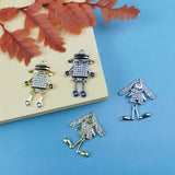 10PCs Robot Alloy Pendant DIY Jewelry Craft
