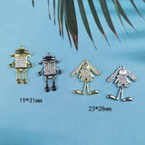 10PCs Robot Alloy Pendant DIY Jewelry Craft