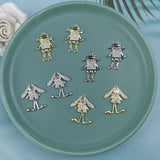 10PCs Robot Alloy Pendant DIY Jewelry Craft