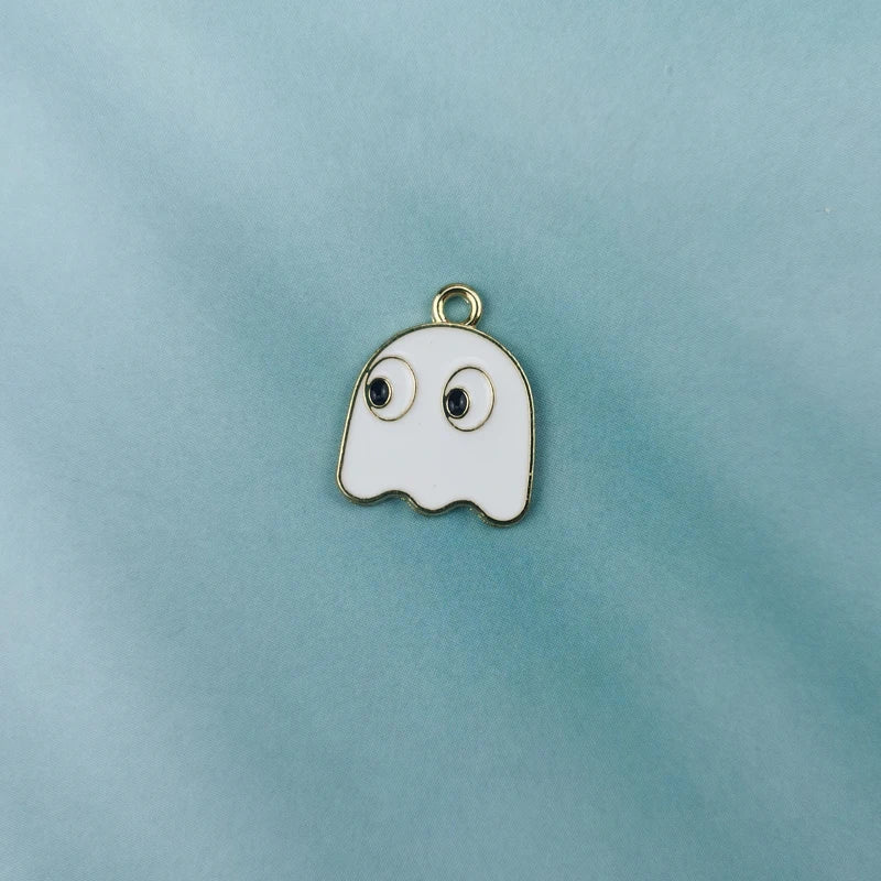 10Pcs Halloween Ghost Big Mouth Stars Charms DIY Jewelry Findings