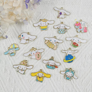 10pcs Alloy Enamel Charm Character Cartoon Anime Earring Bracelet DIY Jewelry