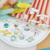 10pcs Alloy Enamel Charm Character Cartoon Anime Earring Bracelet DIY Jewelry