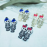 10pcs Skeleton Skull Halloween Charms for DIY Jewelry Making