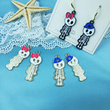 10pcs Skeleton Skull Halloween Charms for DIY Jewelry Making