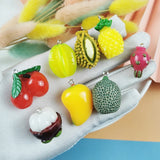 10pcs Fruit Resin Dangle Drop Earrings for Women - Novelty Jewelry Gift