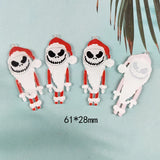 10pcs Halloween Skull Santa Claus Printed Acrylic Charm Pendant DIY Jewelry