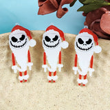 10pcs Halloween Skull Santa Claus Printed Acrylic Charm Pendant DIY Jewelry