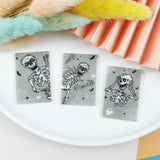 10pcs Acrylic Halloween Skeletons Charms for DIY Jewelry Making
