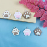 20pcs 3D Bear Paw Cat Paw Resin Charms for DIY Keychain Necklace Earrings