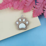 20pcs 3D Bear Paw Cat Paw Resin Charms for DIY Keychain Necklace Earrings