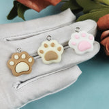20pcs 3D Bear Paw Cat Paw Resin Charms for DIY Keychain Necklace Earrings