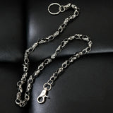 Skull-Head Wallet Chain with Double Hook Pocket Belt Chain