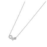 Crystal Circle Choker Necklace 18K PVD Plated Chain Stainless Steel Pendant