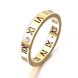 Roman Numerals Women's Stainless Steel Zirconia Bangle JB17050